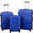 Borg Living Travel Suitcase 3 delar - Military Blue