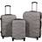 Borg Living Travel Suitcase 3 stk. - Military Silver