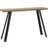 SECONIQUE Quebec Wave Edge Medium Oak Effect/Black Console Table 34x120cm