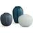 Kähler Hammershøi Mint Green/Blue/Anthracite Grey Vase 8.5cm 3pcs