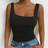 Shein Solid Color Simple Daily Wear Square Neck Camisole Top - Summer