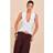 PrettyLittleThing Premium White Linen Blend Button Asymmetric Waistcoat