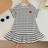 Shein Baby Girl Striped Heart Pattern Knitted Short Sleeve Dress - Spring