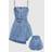 Shein Fitted Bib Denim Romper - Blue