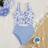 Shein Tween Girls Floral Print One-Piece Swimsuit - Summer