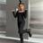Shein Tween Girl Casual Solid Color Crew Neck Long Sleeve Fitted Jumpsuit