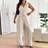 Shein Plus Size Striped Vest And Pants Suit - Minimalist