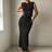 Shein Hollow Out Cover-Up Top And Skirt Set - Beachwear