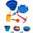 Schildkröt Sand Set di secchielli pieghevoli 7-in-1 Toys, blu