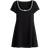 H&M Overlock Detail Flared Skirt Dress - Black