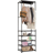 Shein Clothe Rail Clothing Rack Heavy Duty 177*55*36cm Freestanding Garment Rack With 5-Tier Storage Shelves Shoe Rack Wardrobe Display Stand Closet Organizer For Bedroom Black Clothes Rack 55.5x177cm