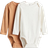 H&M Super Soft Cotton Envelope-Neck Bodysuits - Beige/Cherries (1269604001)