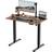 VonHaus Electric Standing Height Adjustable Dark Wood Writing Desk 60x100cm