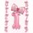 Shein 2pcs Pearlescent Pink Number Bow Foil Balloon