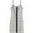 H&M Button Front Rib Knit Dress - White/Black Striped