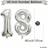 Shein 2 Pcs 40-Inch Giant Silver Number Foil Balloons