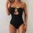 Shein Summer Hollow Texture Fabric Shell One Piece - Beach
