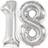 Shein 2pcs 40-Inch Giant Silver Foil Number