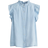 H&M Frill-Trimmed Denim Blouse - Light Denim Blue