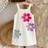 Shein Girls Casual Crochet Floral Embroidery Sleeveless Hollow Out Knitted Summer Dress - Hollow Out