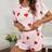 Shein Heart Print Tee Shorts Pyjama Set