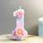 Shein Shiny Pink Number Candle With Floral Accents