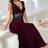Shein Contrast Color Lace Mermaid Maxi Nightgown With Wide Straps - Color