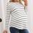 Shein Maternity Striped Button Back Long Sleeve Tee