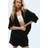 H&M Dame Pyjamasskjorte Og Shorts - Sort