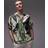 Topman Short Sleeve Satin Printed Shirt - Dark Green