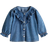 H&M Flounced Denim Blouse - Denim Blue