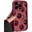 Shein Wine Red Matte Lens Straight Edge Cherry Pattern Phone Case for iPhone 16 Pro Max