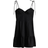 H&M Poplin Dress with Tie-Top Shoulder Straps - Black
