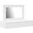 vidaXL Wall-Mounted with LED Light White Sminkbord 40x100cm