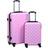 vidaXL Hardcase Trolley Set of 2 - Pink