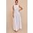 PrettyLittleThing Shirred Detail Sleeveless Maxi Dress - White