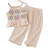 Shein Baby Girl Casual Daily Chic Floral Embroidery Camisole Pants Set - Summer