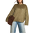 boohoo Plus Fluffy Knit Jumper - Khaki