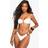 boohoo Resin Hardwear Bandeau Bikini Briefs - White