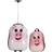 Borg Living Suitcase Set of 2 - Pink
