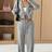 Shein Women Casual Set V-Neck Single-Breasted Long Sleeve Jacket - Autumn