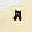 Shein Cute Black Cat Crochet Humor Enamel Pin Brooches - Black