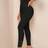 Shein Solid Color Elastic Waist High-Stretch Leggings - Black