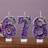 Shein Purple Glitter Crown Number Birthday Candle Set