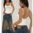 Shein Crinkle Hem Camisole Tank Top Sleeveless - Solid Color