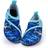 Shein Kids Outdoor Beach Shoes Blue Shark Pattern