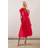 Wallis Petite Pleated Chiffon Midi Dress - Hot Pink
