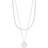 Pilgrim Declan Necklace 2in-1 Set Silver-plated Dam Halsband Med Hänge - Sølv