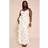 PrettyLittleThing Plus Multi Floral Embroidered Frill Maxi Dress - Multi