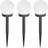 ValueLights Frosted Globe Solar Powered Outdoor Spike Lights 3 Pack 34.5 x 10 x 10 cm Ground Lighting
